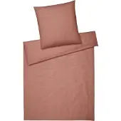 Elegante Halbleinen-Bettwäsche-Garnitur Breezee Farbe Terra Größe 135x200+80x80
