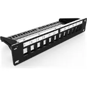 Digitus DN-91420 DIGITUS Patch panel 10 12-port. 1U modular Keystone bracket black