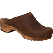 Sanita Clog "Clog offen", Damen, Gr. 36, braun (antique braun), Obermaterial: 100% Lammleder LEL., Schuhe Clog
