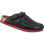 Birkenstock Clog Kay Superlauf, WB, Naturleder, schwarz/rot, normal 1 St Schuhe