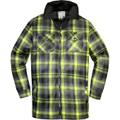 Terrax Thermohemd, Farbe limette/grau kariert, Gr.3XL