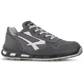U Power Red Lion Push, Unisex-Sicherheitsschuhe, leichte, flexible, pannensichere Lederturnschuhe, mit Infinergy-Einsatz, mit Aluminium-Zehenkappen - Grey 42