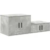 vidaXL Badschrank Betongrau 103 x 41 x 40 cm Holzwerkstoff