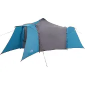 vidaXL Tipi Zelt 8 Personen Blau Taft