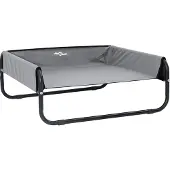 vidaXL Hundebett Hellgrau 75 x 75 x 30 cm Stahl