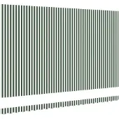 vidaXL Markisenersatzstoff Grün und Weiß 480 x 295 cm Polyester