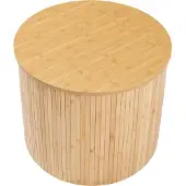 En.casa Couchtisch 'Ledepid' 48 x Ø60 cm rund Bambus + MDF Natur