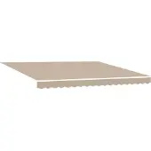 vidaXL Ausziehbare Markise Beige 400 x 300 cm Polyester und Metall