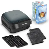 Tefal Snack Collection SW862BF0 waffle iron 2 waffle(s) 700 W Black, Dark Green