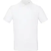 B&C Herren Polohemd aus Ringspun-Bio-Baumwollpiqué, ohne Etikett, mit Feinripp-Kragen und -Ärmelbündchen