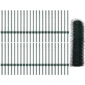 vidaXL Sechseckzaun mit Pfosten 100 x 0,5 m PVC-beschichteter Stahl