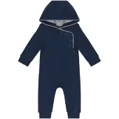 Kariban Kinder Baby Kapuzen Strampelanzug Baby-Strampler K830 navy/oxford grey 12M