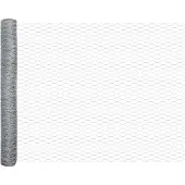 vidaXL Hexagonzaun Silber 1,4 x 50 m Verzinkter Stahl
