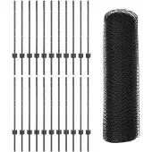 vidaXL Sechseckzaun mit Pfosten 50 x 0,8 m PVC-beschichteter Stahl
