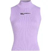 Karl Lagerfeld Klj Knitted Top Lavendula Größe: M | Tanktops Outlet | Damen