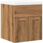 vidaXL 2-tlg. Badmöbel-Set Artisan-Eiche Holzwerkstoff