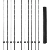 vidaXL Sechseckzaun mit Pfosten 25 x 1,5 m PVC-beschichteter Stahl
