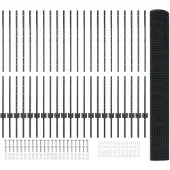 vidaXL Geschweißter Drahtzaun mit Pfosten 50 x 1,2 m Grau Netz