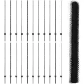 vidaXL Sechseckzaun mit Pfosten 50 x 1,4 m PVC-beschichteter Stahl