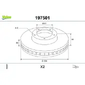Valeo Bremsscheibe 197501