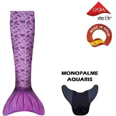 Kuaki Mermaids Meerjungfrau-Kostüm mit Monoflosse Aquaris