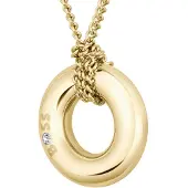BOSS Kette mit Anhänger "LIVE", gold (gelbgoldfarben, weiß), Halsketten, Damen, Edelstahl, L: 50,5 B: 2mm, Kette mit Anhänger, mit Preciosa Crystal, B:2mm