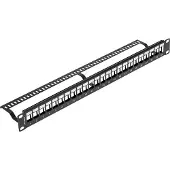 Lanberg PPKS-1024-B, RJ-45, Schwarz, Acrylnitril-Butadien-Styrol (ABS), Kunststoff, Rackeinbau, 1U, 482,6 mm