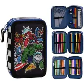 Marvel Cerdà 2700001650, Weiches Federmäppchen, Polyester, Mehrfarbig, Abbildung, Reißverschluss, Avengers