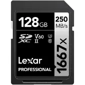 Lexar Professional 1667x UHS II SDXC 128GB V60 250MB/90MB