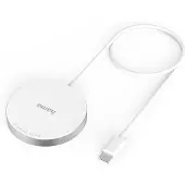 Hama MagCharge FC15, Drinnen, USB, Kabelloses Aufladen, 1 m, Weiß