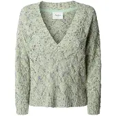Pepe Jeans für Damen. PL702306 Camilla Pullover grün (S), Lässig, Baumwolle, Langarm