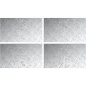 vidaXL Treppe Tritt Rechtwinklig 4 pcs Silber 70 x 40 cm Aluminium