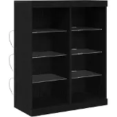 vidaXL LED-Sideboard Schwarze Eiche 81 x 37 x 100 cm Holzwerkstoff