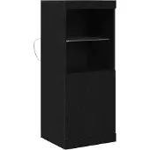 vidaXL LED-Sideboard Schwarz Eichen-Optik 41 x 37 x 100 cm