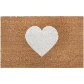 Hanse Home Fußmatte "Mix Mats Kokos Heart, Türmatte", rechteckig, 15 mm Höhe, Kokos, Schmutzfangmatte, Outdoor, Rutschfest, Innen, Kokosmatte, Flur