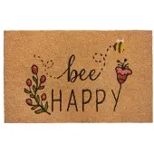 Hanse Home Fußmatte "Bee Happy, Türmatte", braun, B:45cm H:15mm L:75cm, Kokos, Teppiche, Fußmatte, Kokos, Schmutzfangmatte, Outdoor, Rutschfest, Innen, Kokosmatte, Flur