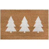 Hanse Home Fußmatte "Mix Mats Kokos Pine Trees, Türmatte", rechteckig, 15 mm Höhe, Weihnachten, Schmutzfangmatte, Outdoor, Rutschfest, Innen, Kokosmatte