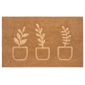 Hanse Home Fußmatte "Flowerpot, Türmatte", rechteckig, 15 mm Höhe, Kokos, Schmutzfangmatte, Outdoor, Rutschfest, Innen, Kokosmatte, Flur
