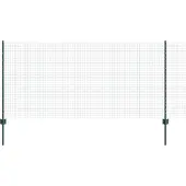 vidaXL Geschweißter Drahtzaun mit Pfosten 50 x 1 m Grün Netz