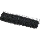 vidaXL Hexagonzaun Grau 0,6 x 25 m PVC
