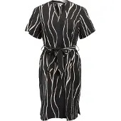 Object Print Blusenkleid Schwarz 38