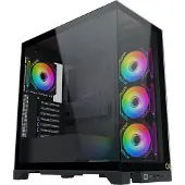 Xigmatek Endorphin Ultra, Schwarz, ATX, micro ATX, Mini-ITX, SPCC, Gehärtetes Glas, Multi, 18 cm, 42 cm