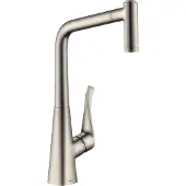 Hansgrohe Metris Spültischmischer Edelstahl-Optik mit Ausziehbrause