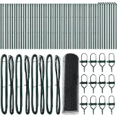 vidaXL Bodenmontierter Sechseckzaun 100 x 0,8 m Grau Netz