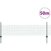 vidaXL Geschweißter Drahtzaun mit Pfosten 50 x 0,5 m Grün Netz