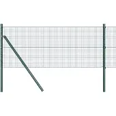 vidaXL Geschweißter Drahtzaun, bodenverankert 50 x 0,5 m Grün Netz