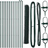 vidaXL Bodenmontierter Sechseckzaun 25 x 1 m PVC-beschichteter Stahl