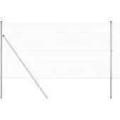 vidaXL Geschweißter Drahtzaun, bodenverankert 50 x 1,4 m Silber Netz