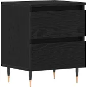vidaXL Nachttisch Schwarz Eichen-Optik 40 x 35 x 50 cm Holzwerkstoff