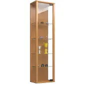 Hioshop Sammel Wandvitrine Holz Glas Stando Mini